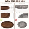 wholesale direct yangbaga 11.8in wooden decorative serving tray coffee table tray rustic round,easter tray ottoman centerpiece candle holder trays ，farmhouse tray for kitchen countertop& home decor &coffee table bulk purchase at factory prices