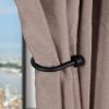 bulk purchase curtain holders, 2 pack matte black decorative curtain holdbacks for wall curtain drapery factory discount