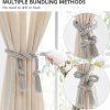 bulk purchase deconovo curtain tiebacks cotton rope for curtain drapes for home outdoor decor, decorative elegant curtain holdbacks, 2 pcs, grey factory discount