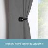 bulk purchase kenney ball end window curtain holdback pair, black factory discount