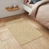 manufacturer direct leevan washable bathroom rug, 2'x3' low profile entryway rug tan front door mat cotton reversible kitchen mat boho bedroom rug farmhouse carpet for foyer front porch decor trade price