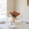 oem/odm services white ceramic vase flower vase, big textured round vase for centerpieces, kitchen, living room, bedroom decor gifts (8" x 8.5" x 8.5") affordable bulk deals