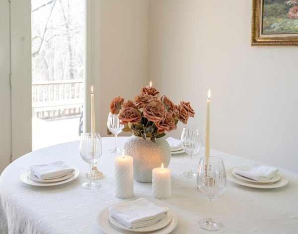 oem/odm services white ceramic vase flower vase, big textured round vase for centerpieces, kitchen, living room, bedroom decor gifts (8" x 8.5" x 8.5") affordable bulk deals
