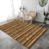 manufacturer direct retro area rug brown bamboo raft 4x6ft non-slip carpet, printed pattern carpet for living dining room dorm room bedroom home décor washable rugs trade price