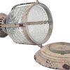 custom wholesale stonebriar antique white metal votive candle lantern with handle oem/odm services