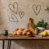 factory direct 4 pieces metal heart wall art décor, love heart wall decoration sign metal wall ornaments for valentine's day bedroom living room decoration (black) volume discount
