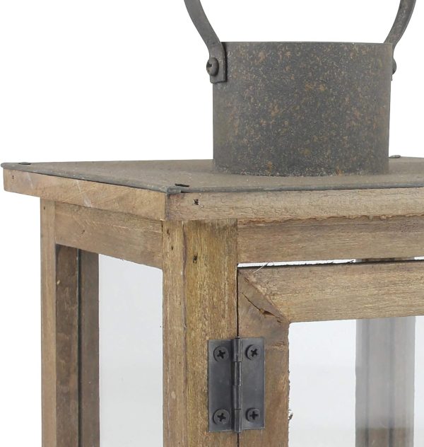 custom wholesale stonebriar sb-5174a decorative 11" wooden candle lantern, medium, brown oem/odm services