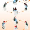 dropship from factory istatue resin snowmen figurines with lighted christmas tree and wreath 5'' - set of 2 battery operated - holiday decorations home decor (snowman) mass production supply