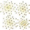 factory direct blulu 4 pcs metal wall art bling crystal home decor cast iron rhinestones sunburst wall decor starburst wall art wall hanging diamond accents home decorative for bedroom living room entryway(gold) volume discount