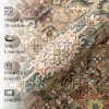 global sourcing 2x3 washable area rug brown vintage distressed entryway kitchen non slip low pile throw rug living room bedroom indoor doormat small soft carpet for entrance dining room bathroom oem/odm services