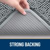 global sourcing olanly dog door mat for muddy paws 30x20, absorbs moisture and dirt, absorbent non-slip washable mat, quick dry chenille, mud mat for dogs, entry indoor door mat for inside floor, grey oem/odm services