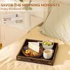 wholesale direct yangbaga serving tray with handles,13"*13"wood decorative tray for living room,modern coffee table tray,square large serving platters for home decor,ottoman,bed,kitchen,bathroom, breakfast,bar bulk purchase at factory prices