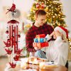 producer to buyer cardinal wind chimes for outside, cardinal gifts for women soothing tones memorial wind chime garden decor, 35" christmas windchimes outdoors for yard, patio, christmas new year discounted pricing