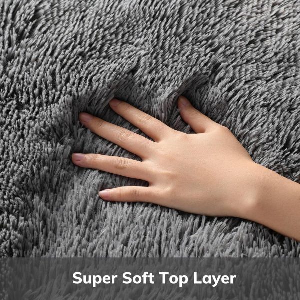 global sourcing ophanie upgrade 4x6 rugs for bedroom, grey, fluffy shaggy soft area rug, gray non-slip indoor floor carpet for living room, kids baby boys teen dorm home decor aesthetic, nursery, rug oem/odm services