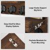 competitive pricing key holder for wall, decorative key and mail holder with shelf has large key hooks for bags, coats – paulownia wood key hanger with mounting hardware (9.8”w x 6.7”h x 4.2”d) (brown) one-stop wholesale