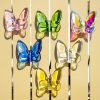 dropship from factory kanpura blue crystal butterfly figurine,flying butterfly figurine, glass butterfly ornament,crystal animal collectible for home decor mass production supply
