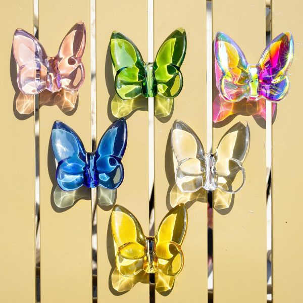 dropship from factory kanpura blue crystal butterfly figurine,flying butterfly figurine, glass butterfly ornament,crystal animal collectible for home decor mass production supply