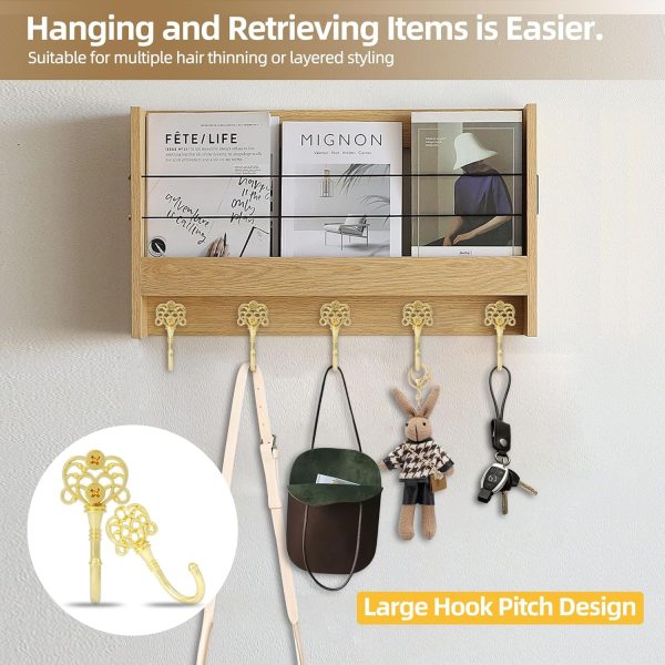 competitive pricing wodegift 10 pcs vintage wall hooks, bohemian wall hooks, metal wall hooks with screws for hanging coffee cups, coats, hats, bags, keys and room decorations(gold) one-stop wholesale