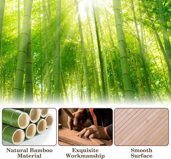 manufacturer direct small bamboo area rug 31.5''x20'', non slip bamboo runners rug for hallways entryway, small bamboo floor mat easy to mainten, floor protector mat neutral area rug trade price