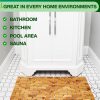 manufacturer direct zpirates natural bamboo wood bath mat - large, [34x18 inches lxw] foldable bathmat, accessories and decor for bathroom, sauna, spa, tub, or door area - multi-purpose home essentials trade price