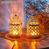 custom wholesale 6 pcs small metal tealight hanging birdcage lantern, vintage decorative centerpieces of wedding, party, gold oem/odm services