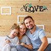 factory direct metal butterfly love sign wall decor metal love signs black word signs rustic love letter signs home metal cutout for home office living room hanging wall decorations, 14 x 5 inch volume discount