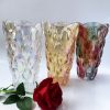 oem/odm services heavy glass flower vase thickened 3.5lb 9.5inch sparkle vase bohemian style, for centerpieces,wedding,perfect home decor (sparkle) affordable bulk deals