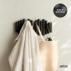competitive pricing umbra picket wall-mounted coat rack rail hook with 5 retractable wood pegs – modern, space-saving storage organizer, black one-stop wholesale