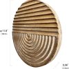 bulk purchase musanpou hand-carved wood wall decor featuring artistic round design for farmhouse and country-style interiors | wall art decoration | 11.8 inches x 11.8 inches (natural) trade price