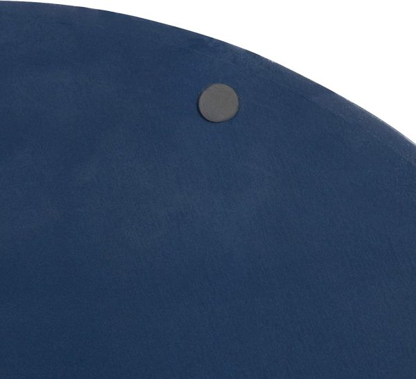 wholesale direct kate and laurel lipton modern round tray, 18" diameter, navy blue and gold, decorative accent tray for storage and display bulk purchase at factory prices