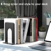 supplier direct optomni bookends, book end supports heavy duty metal bookend support, book ends supports for shelves decor home office school (2 pairs/4 pieces, black) wholesale prices