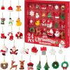 dropship from factory mini christmas ornaments, sooez set of 24 cute miniature resin christmas tree ornament figures advent calendar fillers, durable & well-crafted 3-d figurines with gold loops for easy hanging mass production supply