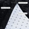 global sourcing small black area rug, 2x3 rug for bedroom shaggy throw rugs for dorm rug, soft shag carpet for kids room, plush comfy fluffy bedside rug for home decor aesthetic oem/odm services