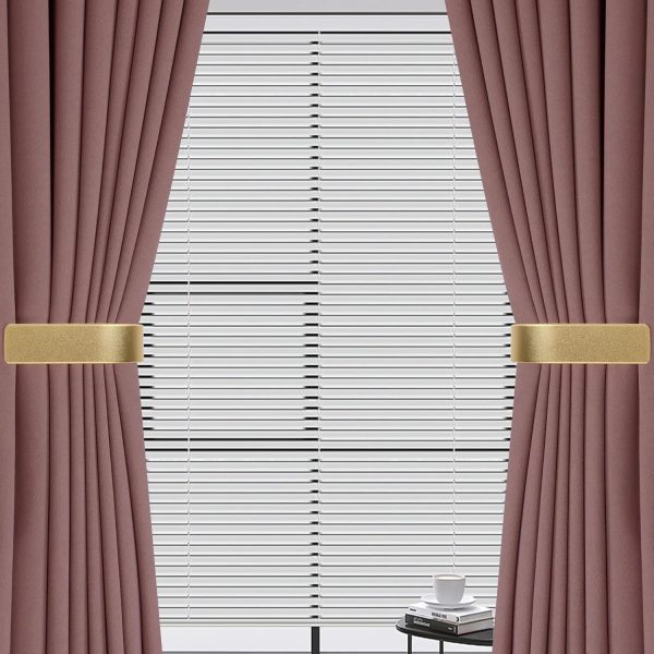 bulk purchase 2 pack modern curtain holdbacks curtain tiebacks wall mount solid aluminum u shaped curtain wall hooks curtain pull backs curtain holders curtain tie backs for curtain (2, gold) factory discount