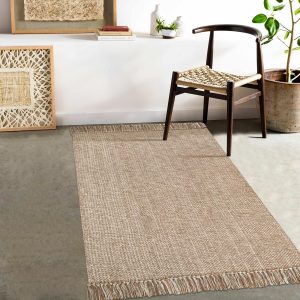 manufacturer direct collive washable area rug 3' x 5', modern woven kitchen rugs, tan/cream braided cotton rug indoor door mat throw carpet for entryway living room nursery mudroom laundry room trade price
