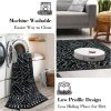 manufacturer direct wonnitar moroccan washable rug 4x6, black boho living room area rug, non-slip farmhouse bedroom carpet dorm room throw rug, low pile soft accent mat for kitchen entry office (black,4'x6') trade price