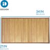 manufacturer direct idesign formbu bamboo mat rug runner for bathroom, kitchen, entryway, hallway, office, mudroom, 34" x 21", natural wood trade price