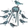producer to buyer monsiter qe bird wind chimes for outside, outdoors with 4 large aluminum tubes & s hook - clearance hanging decor for garden, patio, backyard or porch discounted pricing