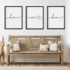 bulk purchase heiple set of 3 framed farmhouse home sweet home sign 11’’x14’’ above bed wall decor for bedroom decor and living room wall art wood signs (black, 11''x14) trade price