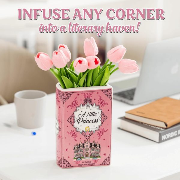oem/odm services book shaped decorative vase ceramic vases for home decor vase for book lovers (a little princess) affordable bulk deals