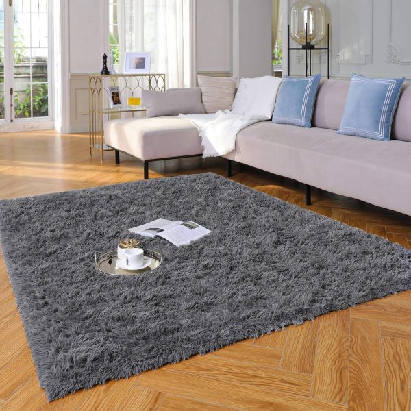 global sourcing ophanie upgrade 4x6 rugs for bedroom, grey, fluffy shaggy soft area rug, gray non-slip indoor floor carpet for living room, kids baby boys teen dorm home decor aesthetic, nursery, rug oem/odm services