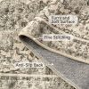 global sourcing entryway rug - 2'x3' boho soft low pile washable area rug, non-slip small rugs indoor for front door entrance kitchen bathroom, vintage carpet stain resistance (black, 2x3ft) oem/odm services