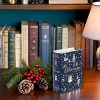 oem/odm services steel mill & co original small book-shaped decorative vase, ceramic vases for home decor, cute christmas bookshelf decor, unique vase for book lovers, nutcracker affordable bulk deals