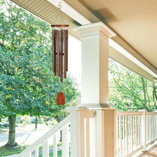 producer to buyer woodstock wind chimes original amazing grace chime, 40" bronze wind chimes for outside, outdoor decor for your patio, porch, and garden discounted pricing