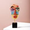 dropship from factory wink - handcrafted statues resin abstract sculpture for home decor modern,african art tribal figurines decorations items accents influencer picks for bookshelf,tv stand,living room,nightstand mass production supply