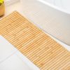 manufacturer direct bamboo bath mat large long wood bath mat,16x48 inch non slip bamboo shower floor mat wooden bathroom mat for bathtub,spa,door,sauna or outdoor (natural slat) trade price