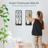 factory direct black metal wall decor, minimalist retro line wall art, metal wall candle holdert, farmhouse rustic bathroom wall art, aesthetics wall hanging for living room bedroom bathroom (2 pack, 11.8 x 13 in) volume discount