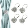 bulk purchase 4 packs curtain magnetic buckle spring window decoration curtain tie rope for home office decoration (white) factory discount
