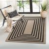 manufacturer direct lahome modern geometric easy jute rug, black 3x5 kitchen rug washable area rug for bedroom thin non slip indoor door mat, farmhouse laundry room rug contemporary carpet for office outdoor patio trade price