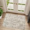 global sourcing entryway rug - 2'x3' boho soft low pile washable area rug, non-slip small rugs indoor for front door entrance kitchen bathroom, vintage carpet stain resistance (black, 2x3ft) oem/odm services